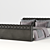 Luxurious Chesterfield Bed 3D model small image 2