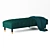 Elegant Seafoam Ottoman Bench 3D model small image 1