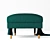 Elegant Seafoam Ottoman Bench 3D model small image 3