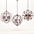 Elegant Triple Chandelier Orb 3D model small image 6