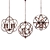 Elegant Triple Chandelier Orb 3D model small image 9