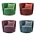 Elegant Comfort Armchair 3D model small image 3