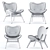 UMAGE Conversation Chair | Versatile & Stylish 3D model small image 5