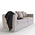 Contemporary Marseille 3-Seater Sofa 3D model small image 2