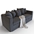 Contemporary Marseille 3-Seater Sofa 3D model small image 4