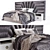 Meridian Theo Bed with Headboard 3D model small image 2