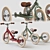 Vintage Blue Trybike: 2-in-1 Steel Tricycle & Balance Bike 3D model small image 3