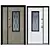 Modern Thermal Wood Doors 3D model small image 1