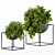 Botanical Bliss: Hanging Plants in a Round Pot 3D model small image 1