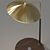 Modern Gold & Wood Table Lamp 3D model small image 2