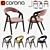 Elegant Ganit Dining Chair: Fabric, Velvmmet, Timber 3D model small image 1