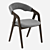 Elegant Ganit Dining Chair: Fabric, Velvmmet, Timber 3D model small image 2