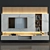 Modern TV Wall Set 41 3D model small image 1