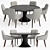 Elegant Modern Dining Table Set 3D model small image 5