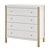 Elegant White/Oak Wood Dresser 3D model small image 1