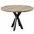 Modern Round Wooden Dining Table 3D model small image 1