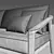 Luxurious 72" Malta Teak Sofa 3D model small image 2