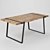 Modern Oak Dining Table - Elegant and Functional 3D model small image 3