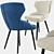 Velvet-Backed Madison Halved Armchair 3D model small image 2