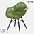 Modern Metal and Leather Chair 3D model small image 1