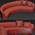 Vladimir Kagan Sloane Sofa: Timeless Elegance 3D model small image 3