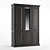 Gothic Color 3-Door Rimar Wardrobe 3D model small image 1