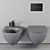 Ceramica Flaminia LO Wall-Hung WC: Sleek and Stylish Basin 3D model small image 3