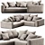 Sleek Flexform Lario Sofa 3D model small image 1