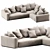 Sleek Flexform Lario Sofa 3D model small image 4