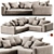 Sleek Flexform Lario Sofa 3D model small image 5