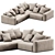 Sleek Flexform Lario Sofa 3D model small image 6
