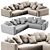 Sleek Flexform Lario Sofa 3D model small image 7