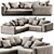 Sleek Flexform Lario Sofa 3D model small image 9