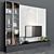 Modern White Cabinet Furniture 3D model small image 3
