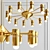 Retro Italian Gold Chandelier 3D model small image 4