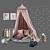 Dreamy Kids Canopy with Decor 3D model small image 1