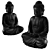Elegant Buddha Metal Statue 3D model small image 1