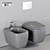 Flaminia Mono Wall-Hung WC & Bidet 3D model small image 1