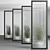 4-Panels Embossed Glass Partition 3D model small image 5