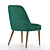 Green Fullam Dining Chair: Stylish and Made in USA! 3D model small image 3