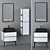 Sleek Modern Bathroom Cabinet 3D model small image 1