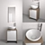 Modern Bathroom Cabinet: Elegant and Functional 3D model small image 1