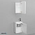 Velvex Bio 40 Collection: Mirror Cabinet, Floating Vanity, Sink 3D model small image 2