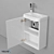 Velvex Bio 40 Collection: Mirror Cabinet, Floating Vanity, Sink 3D model small image 3