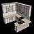 Sleek 3-Piece Kitchen Set 3D model small image 8