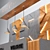 Sleek Reception Desk for Hotels 3D model small image 3