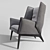 Modern Bistro Dining Armchair 3D model small image 5