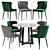 Sloan Cross Round & Claudia Dining Set 3D model small image 1