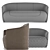  Bentley Home Collection Sofa 3D model small image 4