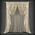 Polyester Curtain Panels 3D model small image 1